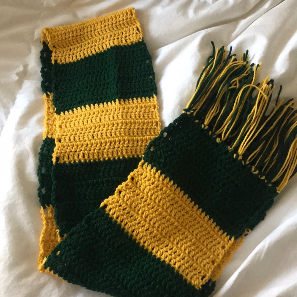 Hand made scarf. University of Oregon!